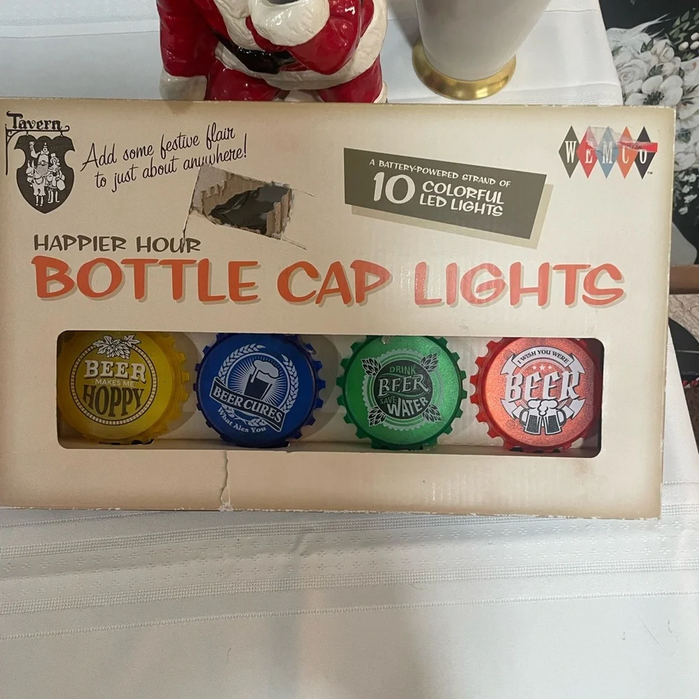 NWOT Happier Hour Bottle Cap Lights!